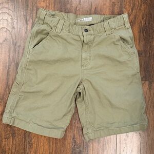 Carhartt Men's Green Relaxed Fit Canvas Shorts Sz 32 (P10)